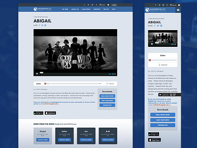 Sagebrush Responsive Sermons audio church design design media responsive tablet video web website