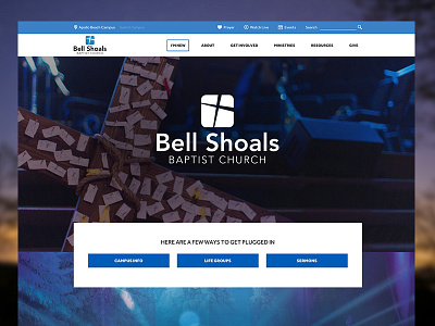Bell Shoals Responsive Website church design ministry mobile responsive ui web website