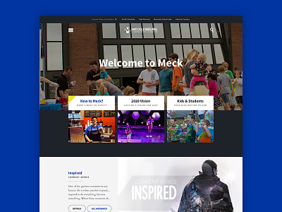 Mecklenburg blue church design ministry responsive web website