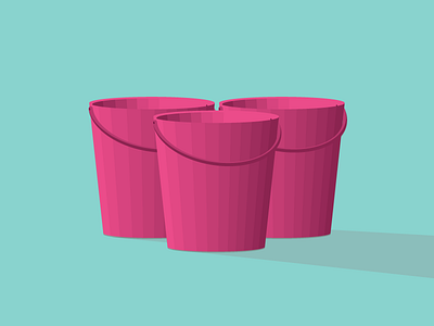 Nothin' But Buckets bucket dribbble illustration illustrator image vector