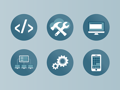 Software Icon Sampler app cloud code development icon illustration it mobile software web