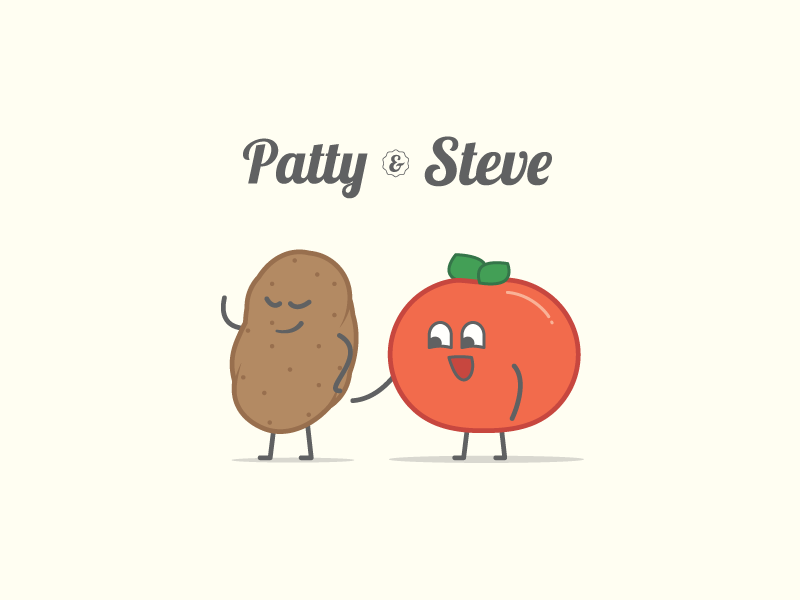 Patty & Steve: Potato & Tomato tomato potato illustration earth day