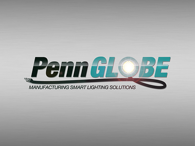 Penn Globe Lighting Logo branding design graphic identity illustration led logo tagline