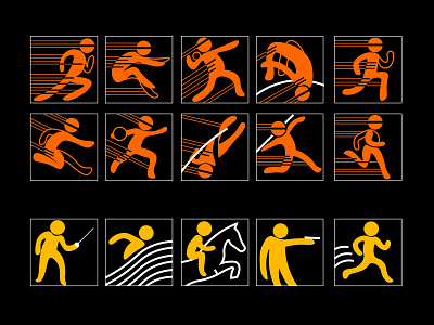 Sport event icons icon illustration vector