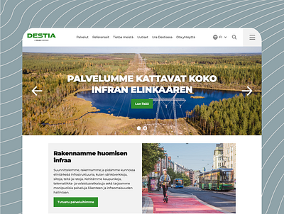 Destia.fi ui web design wordpress