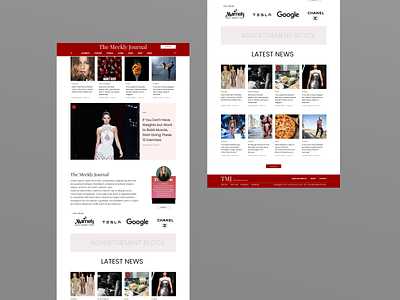Fashion blog website design blog design fashion gisele bündchen kendall jenner ui ui design uidesign uiux user experience design uxdesign website