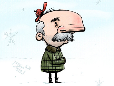 Bernie mustache snow