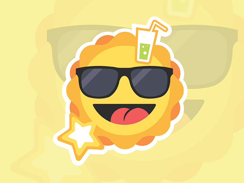 Summer Sun Fun by Kenrick Ramsay 👾 on Dribbble