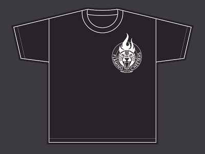 Flaming Cheetahs T 2 animal biking design icon illustration logo mountain bike t shirt typography