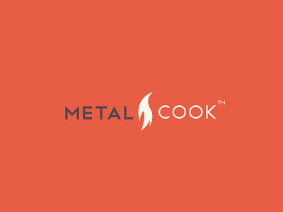 Metal Cook adelino brand brazil cook fire logo luiz metal red
