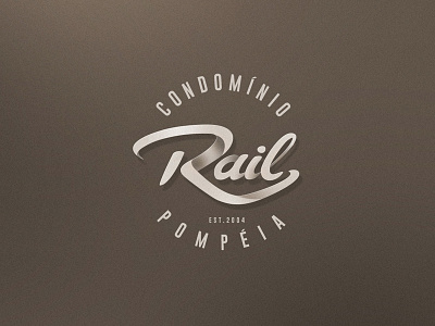 Rail brazil brown hand lettering lettering logo rail typography vintage