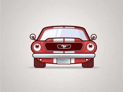 Mustang auto car cars cartoon icon mustang
