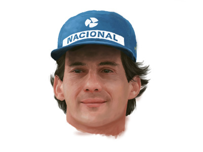 Senna ayrton brazil digital driver f1 illustration paint painting race racing senna