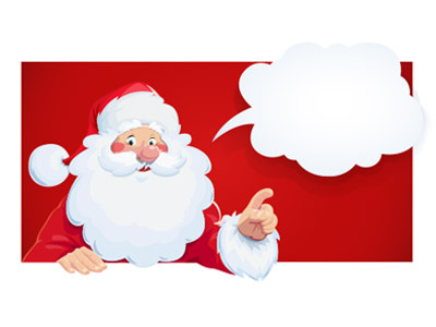 Santa Claus with speech bubble. Christmas cartoon character. character christmas navidad santa claus xmas