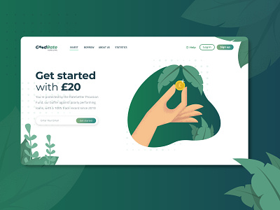 Investment Landing Page Vector Illustration