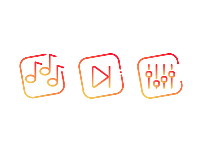 Music Icon Set audio player daily ui icon icon design icon set iconography icons music music app music icon music player