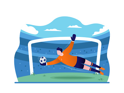 Football Player Illustrations (Goalkeeper) adobe adobe illustrator art ball football footballer illustration illustrator sport sport illustration
