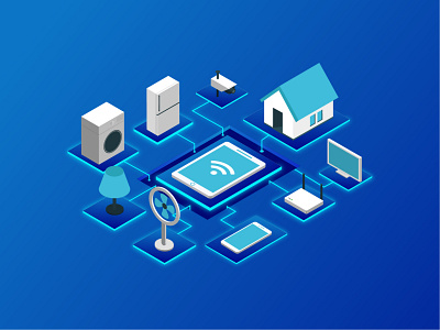 I.O.T Isometric Illustration