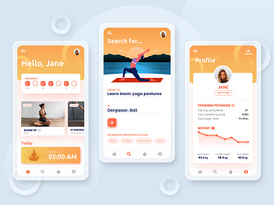 Yoga Practice App UI Design