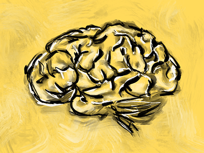 Yellow brain brain brush yellow