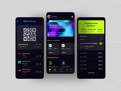 Jifpay - Finance app bank bank account bank app bank card banking app credit card finance app financial financial app fintech funds gradient mobile mobile app design mobile design money management money transfer payments transactions wallet