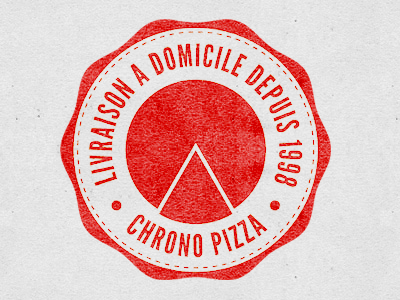 Chrono Pizza food logo pizza