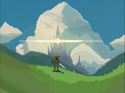 Zelda BOTW: Pixel fan art 16 bit 16 bit 8 bit art game art game design games pixel art pixel perfect pixelart