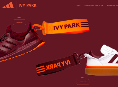 IVY PARK website branding design ui