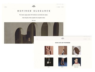 Hermes Minimalistic Style branding design minimal ui ux web