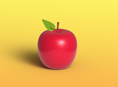 3D Apple Design 3d design graphic design illustration model