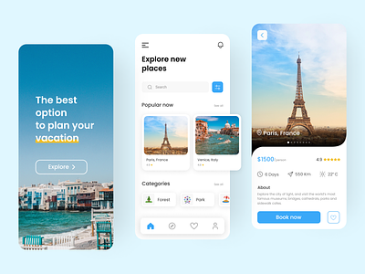 Travel app - UI app app design travel travel agency app travel app travel app design ui uiux ux