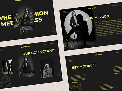 Ever After fashion website landing page landing page design ui uiux ux web design website design