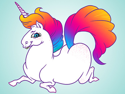 unicorn animal cute digital funny gay happy horn horse illustration magic rainbow unicorn