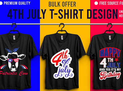 4th July T-Shirt Design illustration t shirt art typography typography art