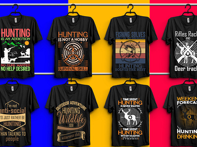 Hunting T-Shirts Design branding deer vector design hunting gun vector hunting shirt ideas hunting shirts custom hunting shirts custom hunting tshirt design hunting vector illustration typography ui ux vector vintage tshirt design