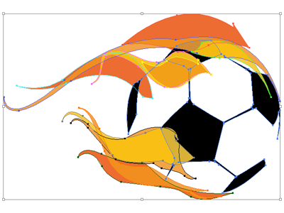 soccer illustration orange