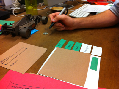 "and then it turns green." paper proto typing