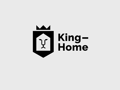 King Home animal home king lion logo logotype mark real estate symbol