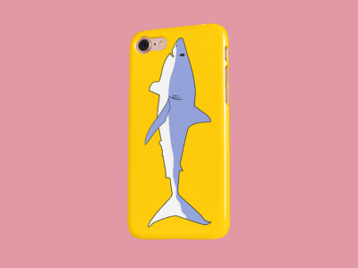 Shark Attack branding design graphic design illustration illustration art phone case product design shark