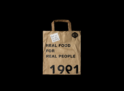 takeout bag 1991 cafe& burger branding branding and identity design graphic design print design typography