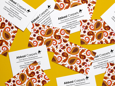 abbasi carpets business cards