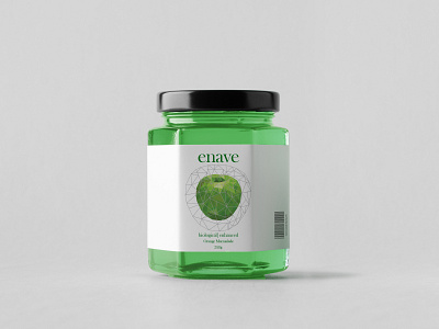 Enave apple marmalade label design