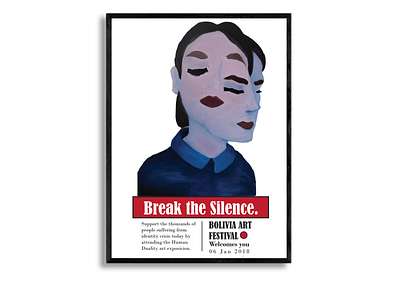 Break the Silence. content creation design graphic design illustration mentalhealth poster design print design typography