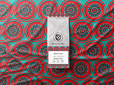 Ethiopian Single Origin Coffee Packaging for Rooster's Coffee branding branding and identity design graphic design illustration art instagram post print design typography