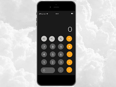 IOS Calculator UI design. dailyui typography ui ux