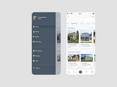 House and land search app app dailyui design flat illustration typography vector web