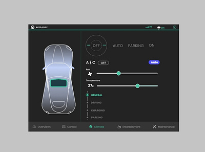 Car interface design. branding dailyui design flat logo typography ui ux web