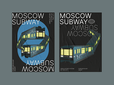 Posters. Moscow Subway 3d blender3d poster subway train
