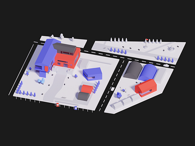 Isometric map/ main 3d blender3d buildings city houses illustraion isometric landscape map presentation town web город иллюстрация
