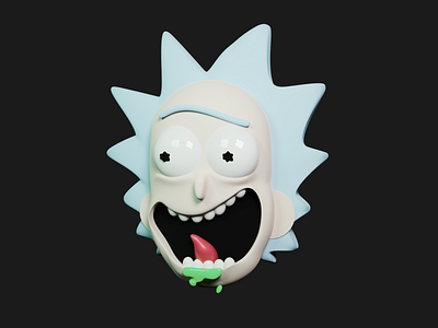 3D Rick Sanchez 3d blender3d emotion face illustration man person portrait rick rick and morty мужчина персонаж портрет рик рик и морти эмоция